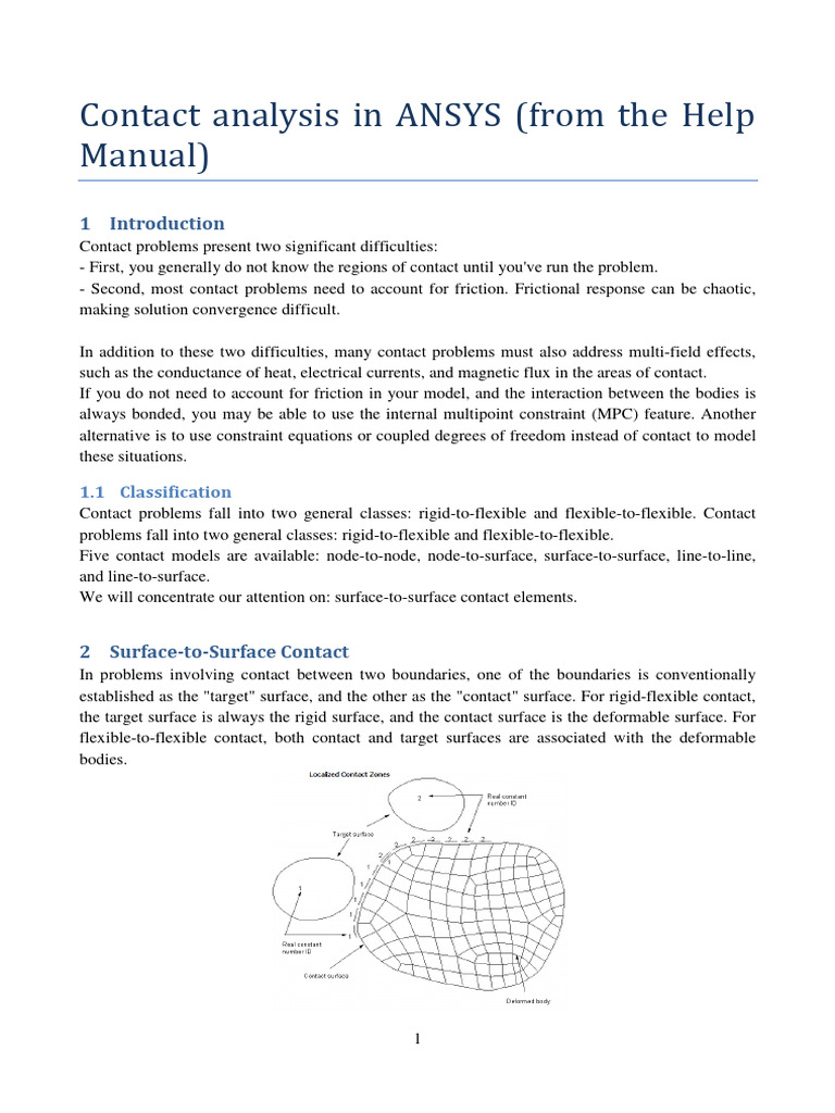 ANSYS Contact Analysis Overview | PDF | Friction | Heat