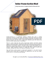 Timber Frame Shed Plan