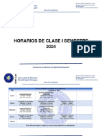 I AÑO HORARIOS DE CLASES I SEMESTRE 2024