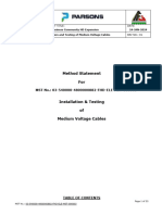 Method Statement For Installation & Testing of MV Cables Jointing