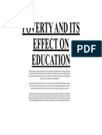 Poverty and Its Effect On Education