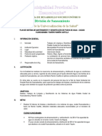 Plan de Sistema de Mantenimiento Pozos de Agua - Carta # 2020