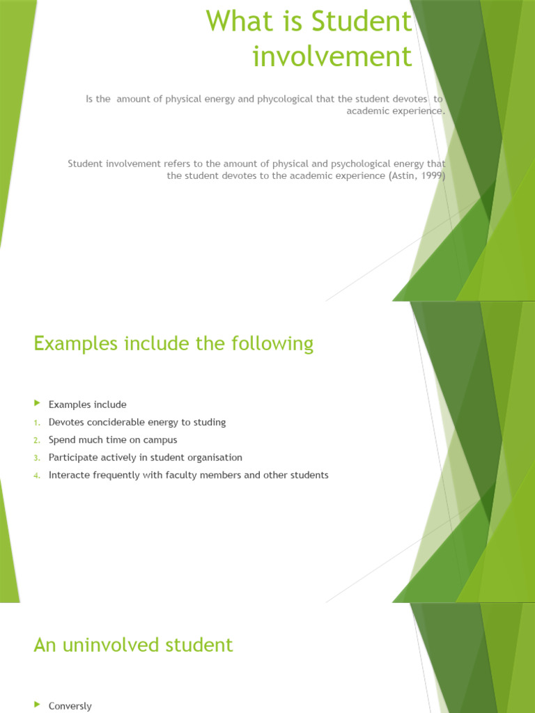 Examples of Student Involvement | PDF