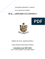 Applied Statistics Syllabus 2021 2022 Revised