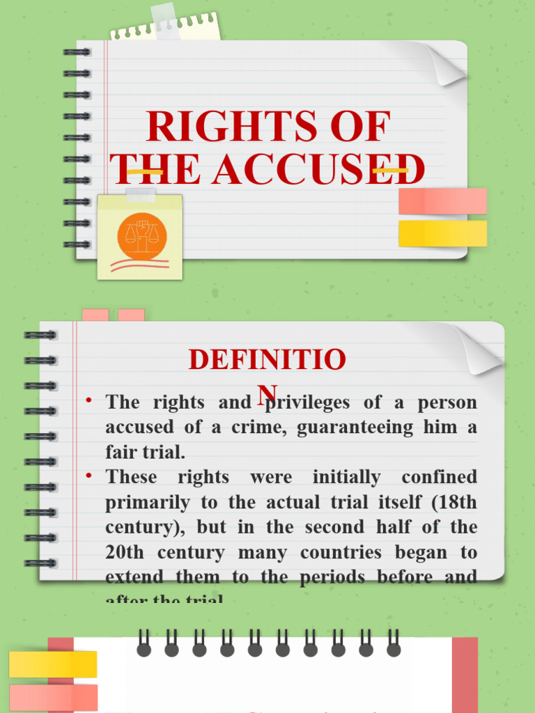 Rights of The Accused G8 | PDF | Detention (Imprisonment) | Right To ...