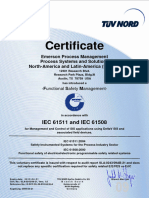 Certificate Tuv Certificate For Na La Region Deltav en 55950