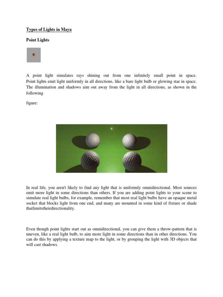 Maya Tips Pdf Light Shadow