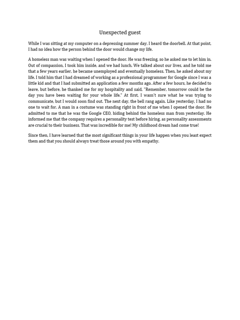 Unexpected Guest PDF