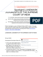 (Prelims Spotlight) LANDMARK JUDGMENTS OF THE SUPREME COURT OF INDIA - Civilsdaily