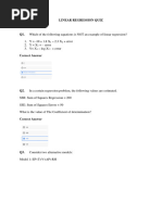 Linear Regression Quiz