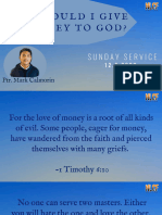 WHY SHOULD IGIVE MONEY TO GOD