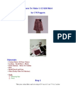 Dollhouse Kilt/Skirt Tutorial - 12th Scale Miniature by CWPoppets