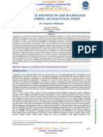 (67-71) Significance and Role of Law in Language Development An Analytical Study