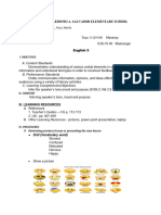 ENGLISH Lesson Plan Thursday 3-09-2023