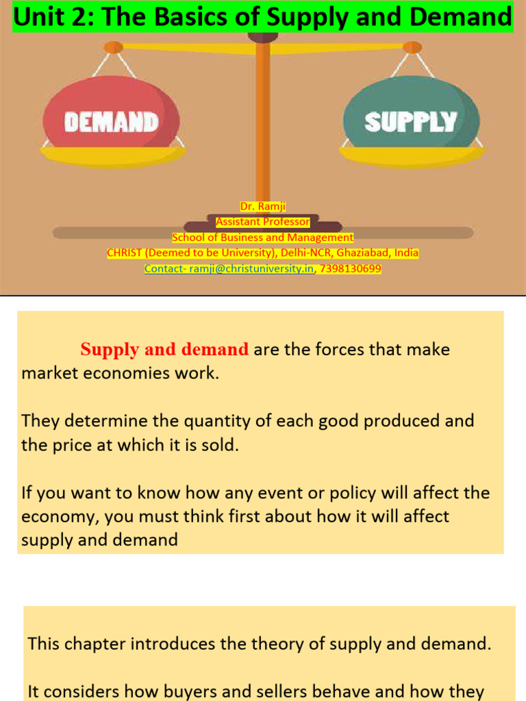 Understanding Supply and Demand Basics | PDF | Economic Equilibrium ...