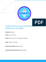 Planificación de Cs. Naturales - Huerta, Seres Vivos (Plantas) y Alimentación Saludable