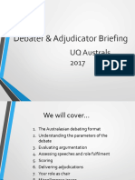 UQ Australs 2017 Debater Judge Briefing 2017