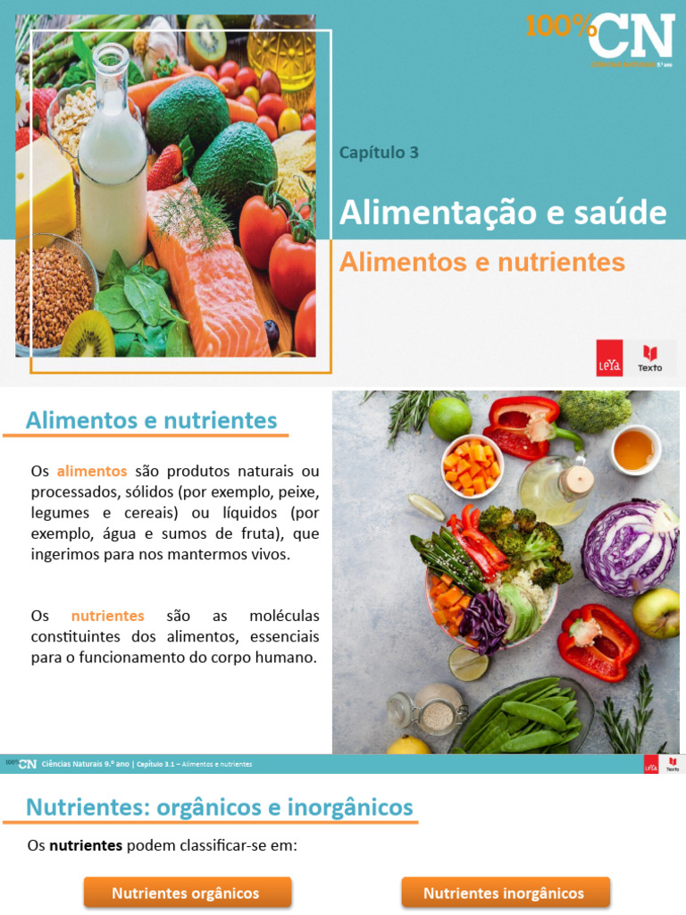 Nutrientes Essenciais Para O 9 º Ano Pdf Nutrientes Vitamina