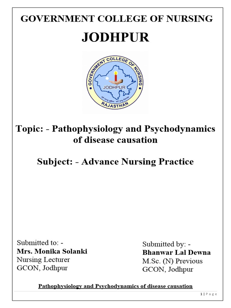 Pathophysiology and Psychodynamics of Disease Causation New | PDF ...