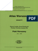 Atlas Warszawy z. 8 Ptaki Warszawy 1962-2000 - Luniak