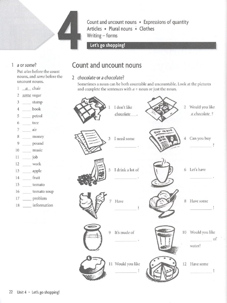 Countable Uncountable In English Pdf