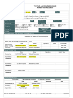 Testing and Commissioning Inspection Request R00