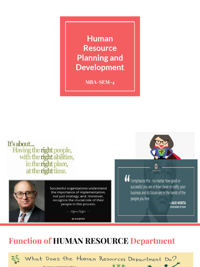 Human Resource Development Overview | PDF | Human Resources ...