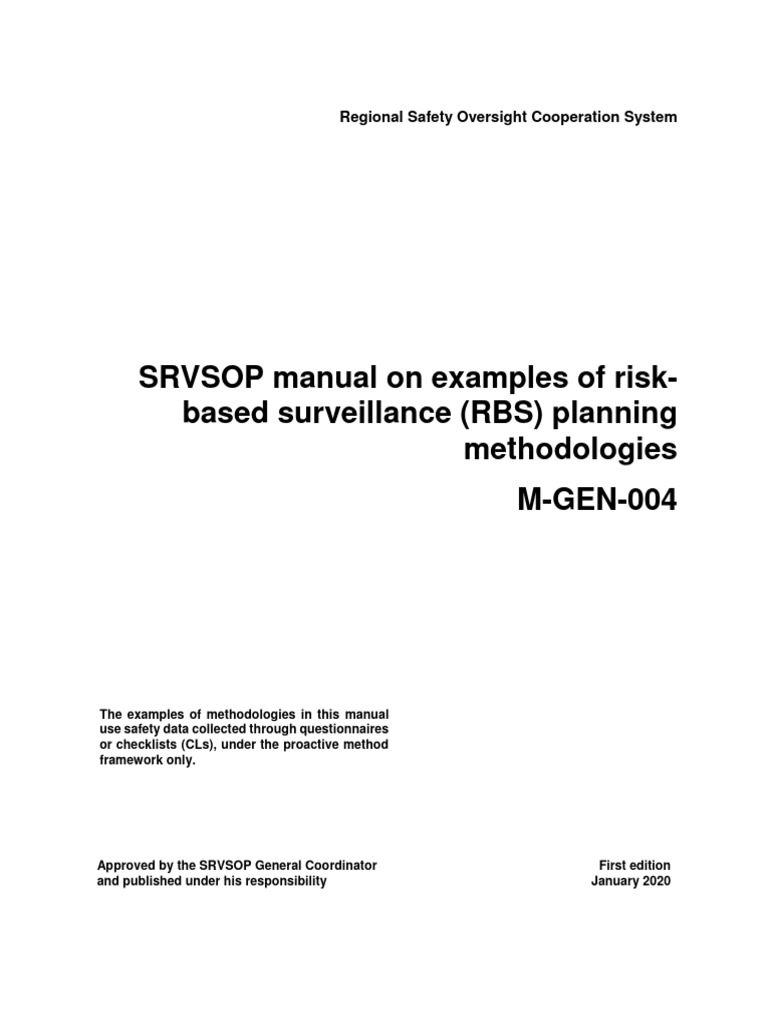 RBS Planning Methodologies Manual | PDF | Risk | Methodology