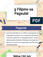 II. Ang Filipino Sa Pagsulat