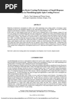 Stability of Photo Resist Coating Performance of Small Dispense