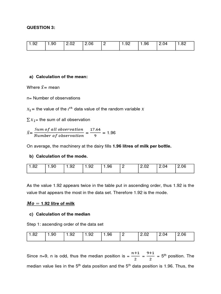 Quantitative techniques pdf quartile median