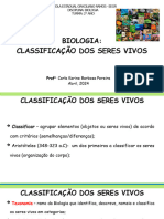 AULA 02 - BIOLOGIA - 2ANO - CLassificação Dos Seres Vivos (Sem Sistematica)