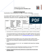 MBA Exam Form Notice Trimester-VI