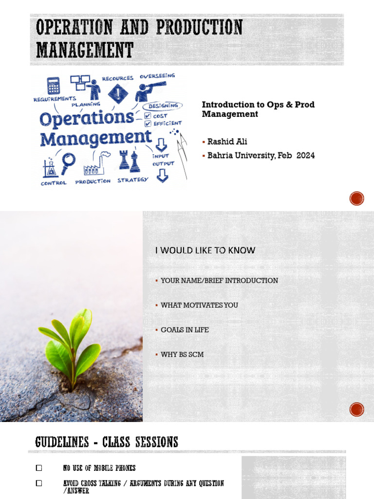 Operations & Production Management Guide | PDF | Lean Manufacturing ...
