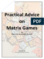 Practical Advice On Matrix Games