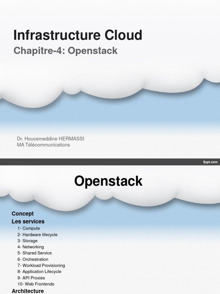 Services et Architecture d'OpenStack | PDF | OpenStack | Cloud computing