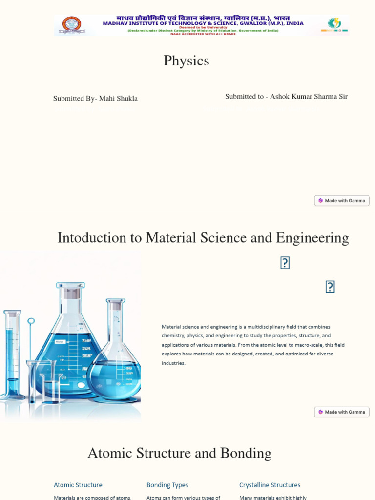 Introduction To Material Science and Engineering | PDF | Chemical Bond ...