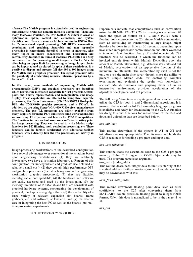 Imageprocessingusing matlab pdf matlab digital signal processor