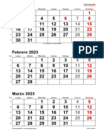Calendario Trimestral 2023 Vertical Grandes Cifras