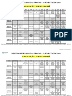 Horario de Provas Direito 1o Sem.2024