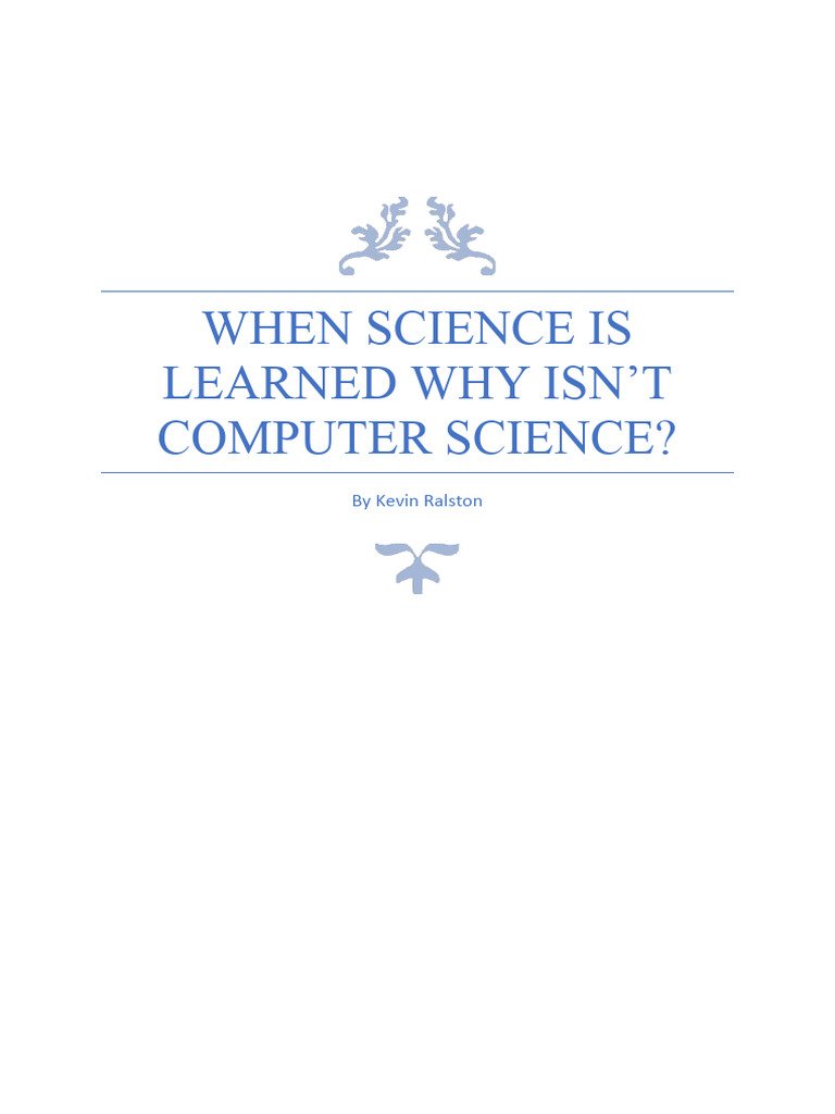 When Science Is Learned Why Isn | PDF | Computer Programming | Computer ...