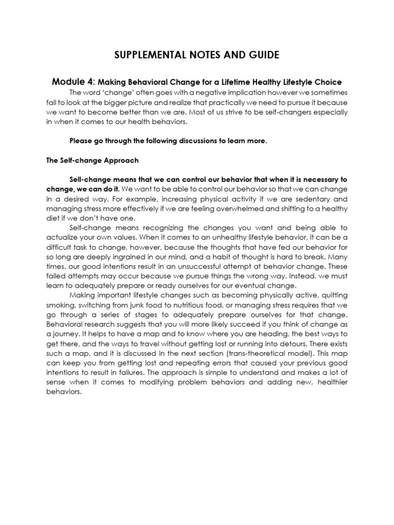 Behavioral Change | PDF | Behavior | Social Psychology