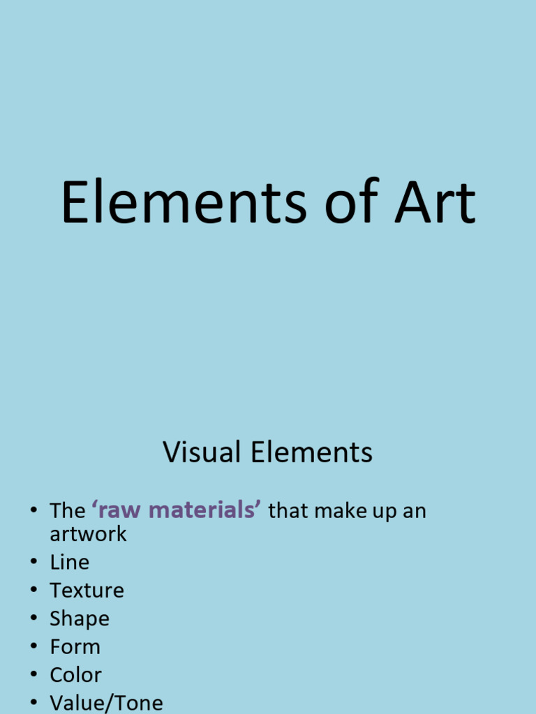 Elements of Art | PDF | Color | Vision