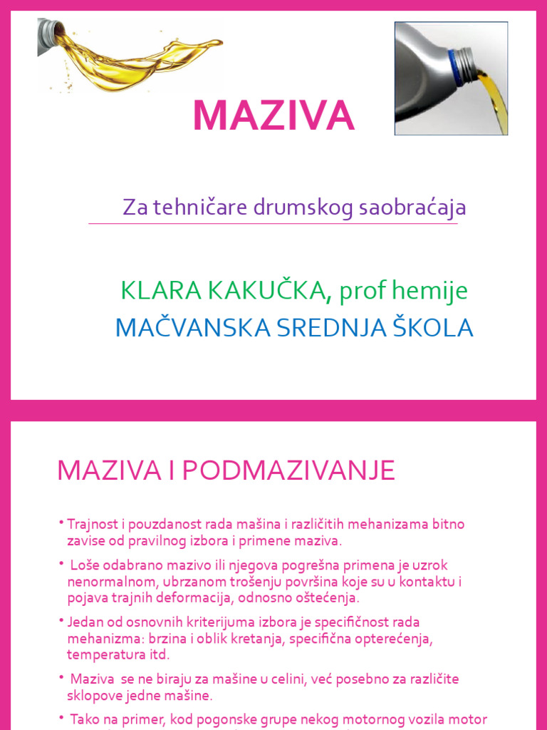 Maziva 1 | PDF