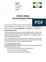 PROCES-VERBAL DE PASSATION - Copie