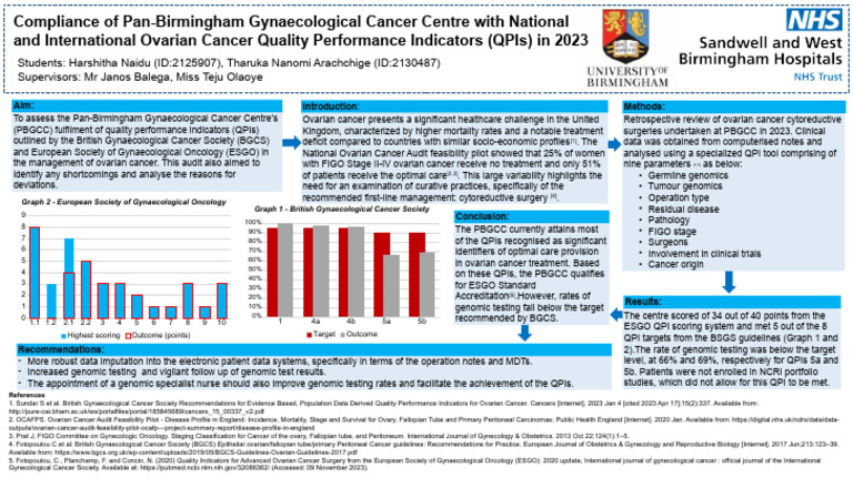 Poster Draft 6 Pdf Ovarian Cancer Gynaecology