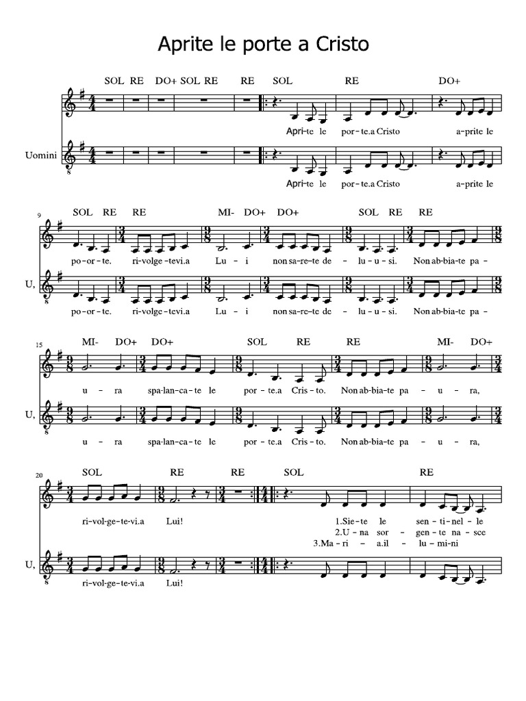Aprite Le Porte a Cristo | PDF