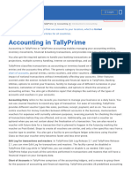Accounting in Tally Prime