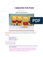 KNIT LITTLE SWEATER FOR POOH