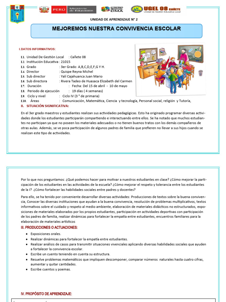Mejora de la Convivencia Escolar | PDF | Investigación cuantitativa | Hueso